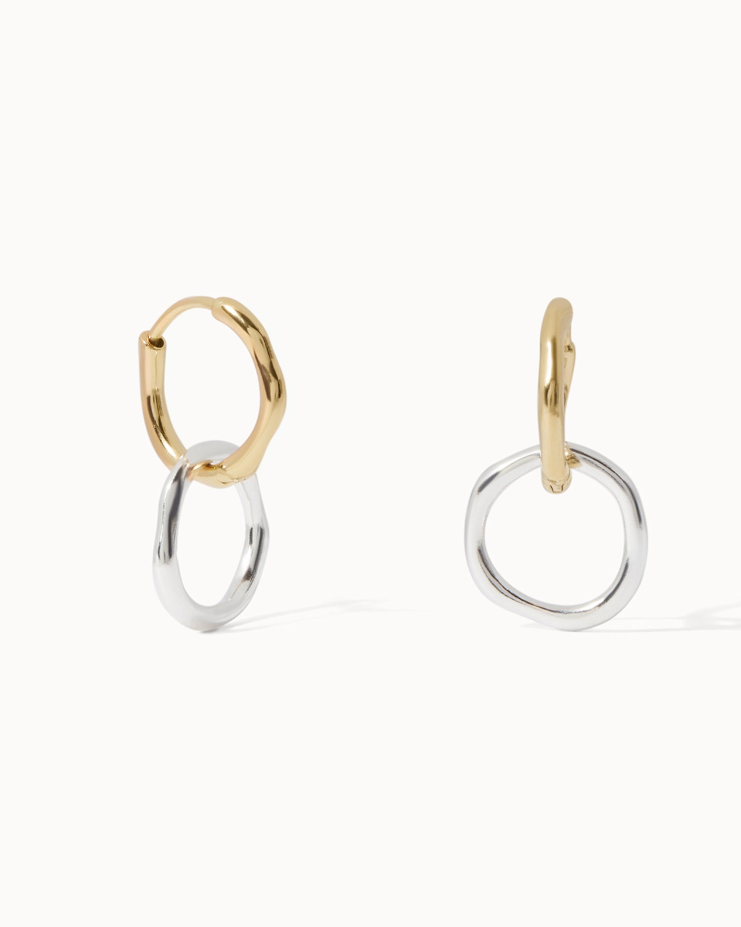 Interlinked Huggie Hoop Earrings