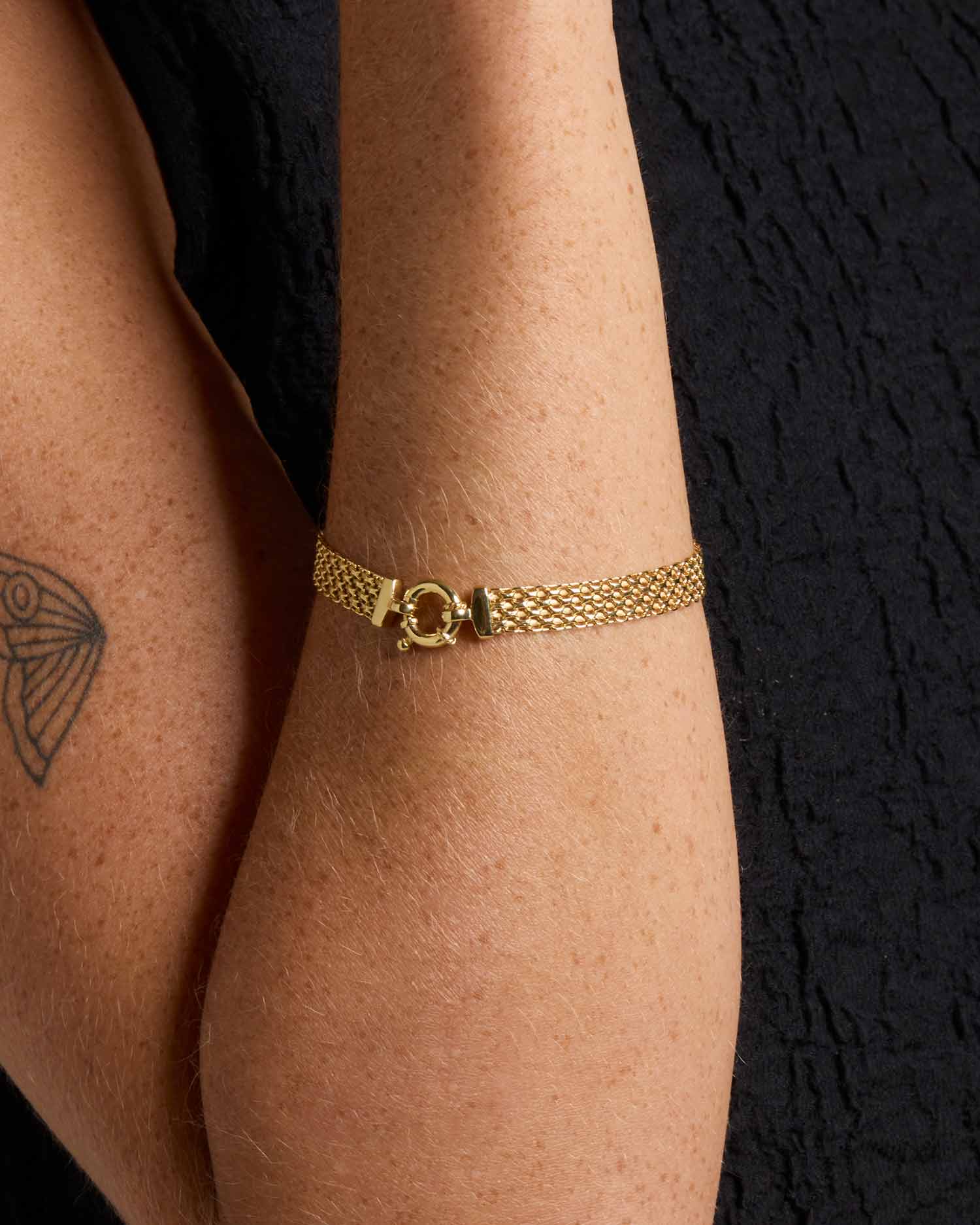 Mesh Chain Necklace and Bracelet Set