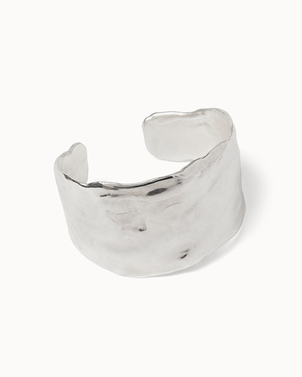 recycled silver cuff bracelet handcarved at maya magal london atelier