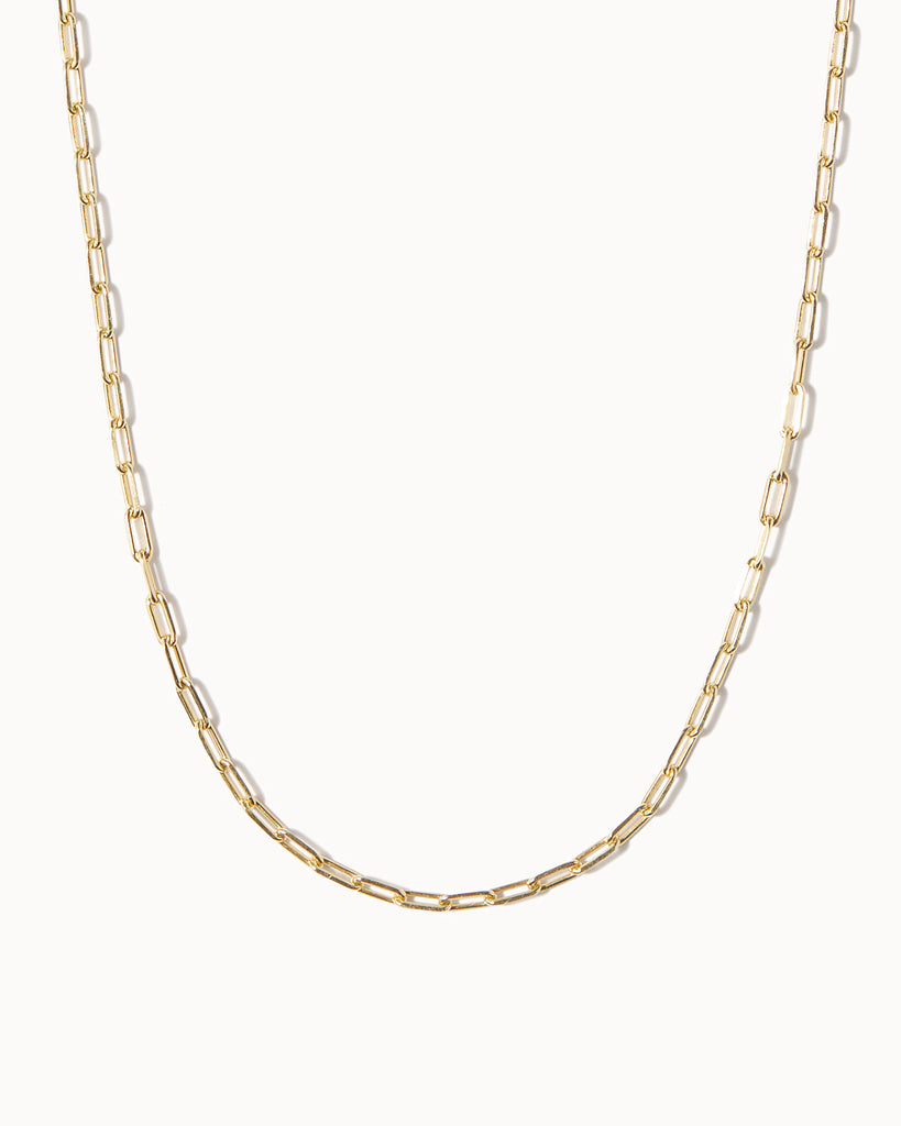 18ct gold plated sterling silver classic paper chain layering necklace by Maya Magal