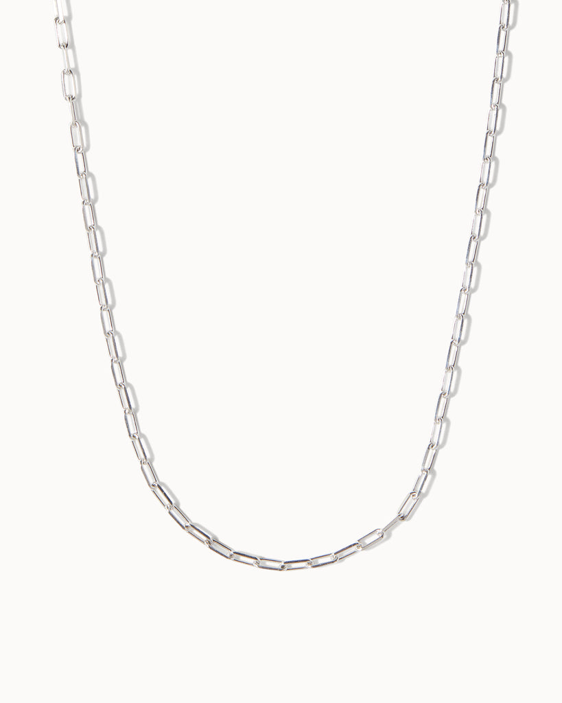 Sterling silver paper chain layering necklace by Maya Magal Jewellery
