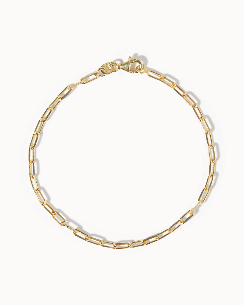 18ct Gold Plated Paper Chain Bracelet handmade in London by Maya Magal sustainable jewellery brand