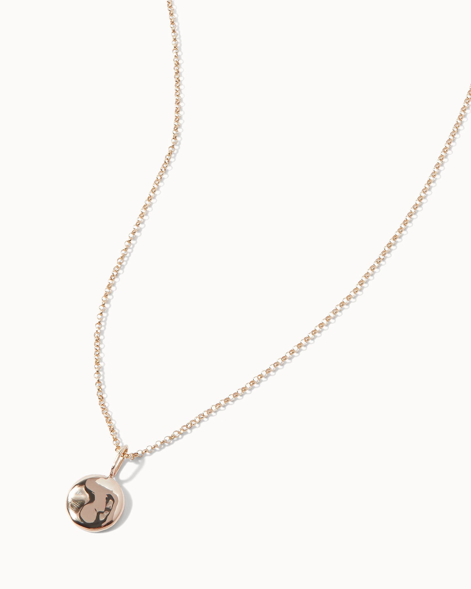 Engravable Circle Charm Necklace