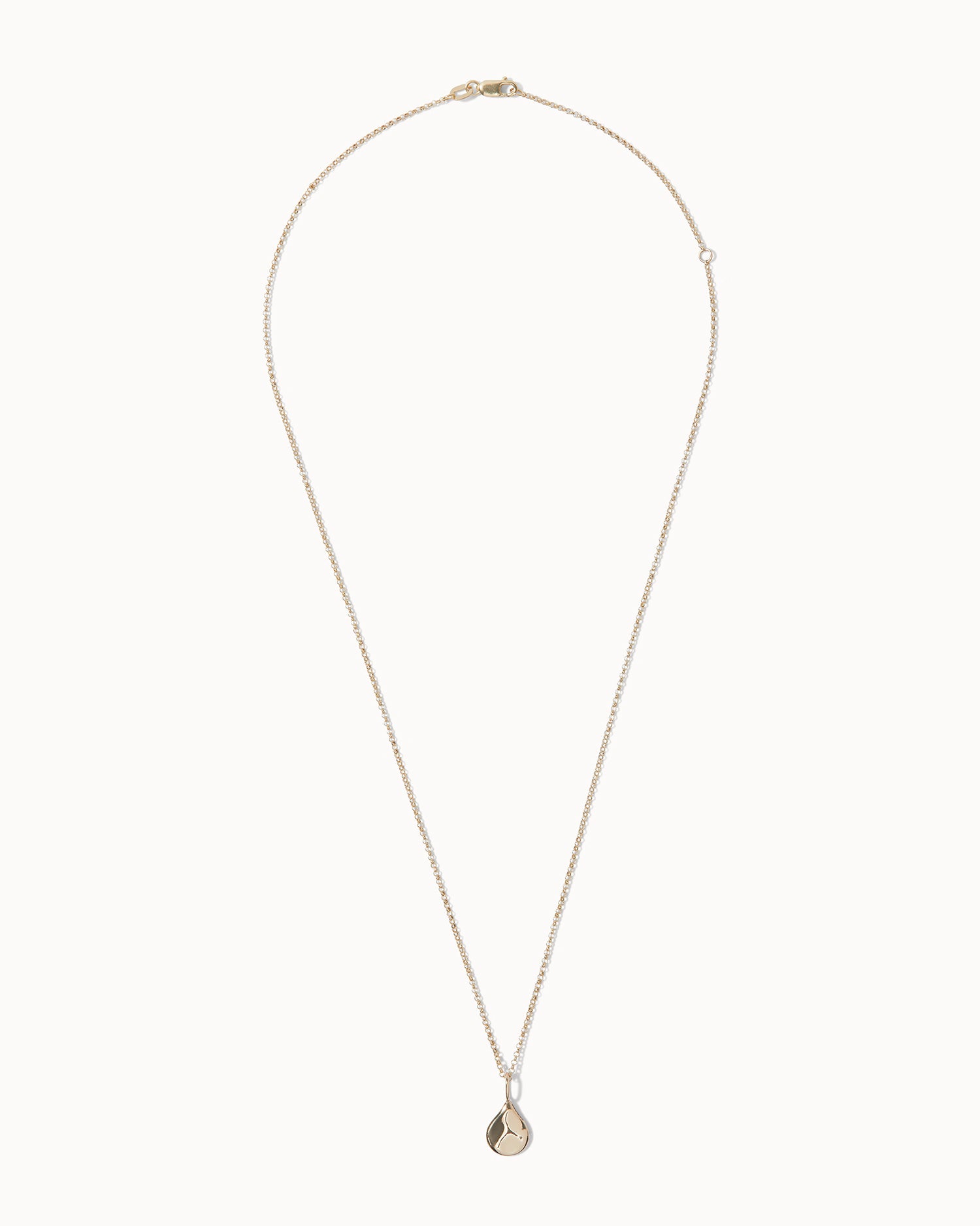 Engravable Drop Charm Necklace