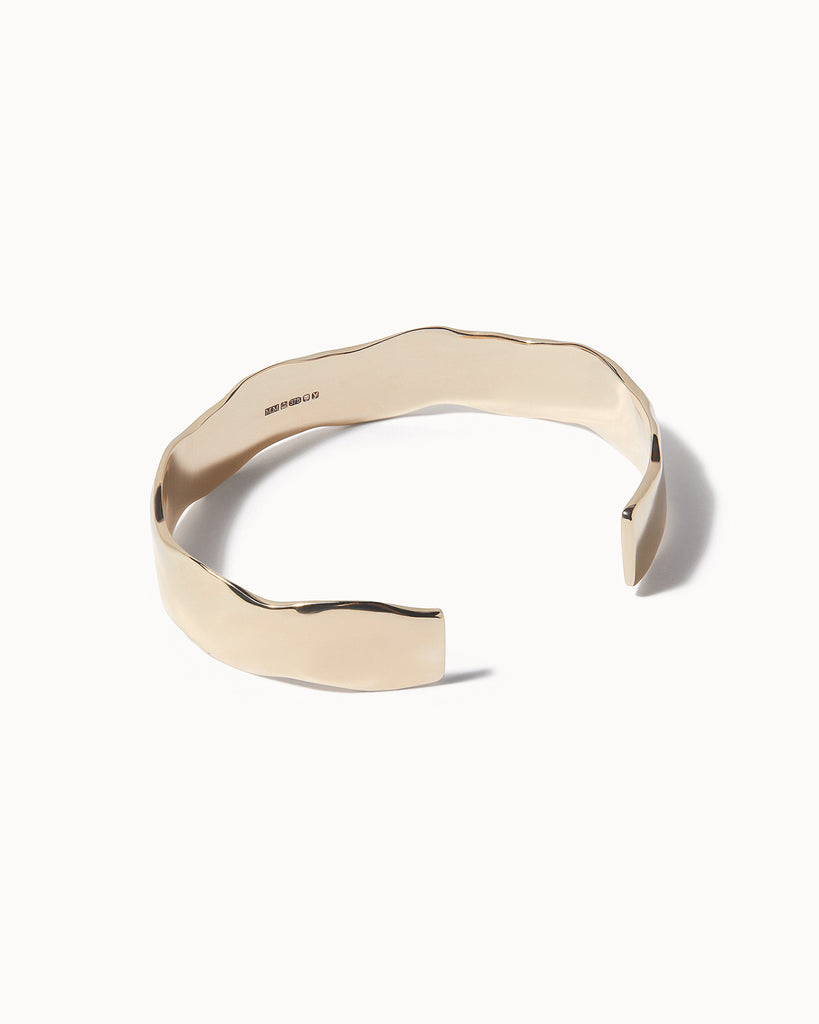 Signature Organic Bangle bracelet handcrafted in recycled 9ct solid gold by Maya Magal London