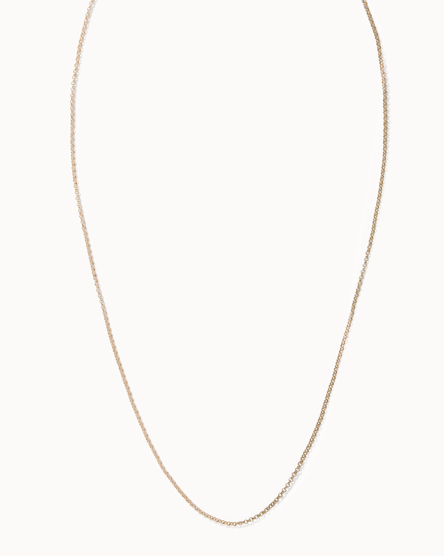 recycled 9ct solid yellow gold simple chain handcrafted in London by Maya Magal