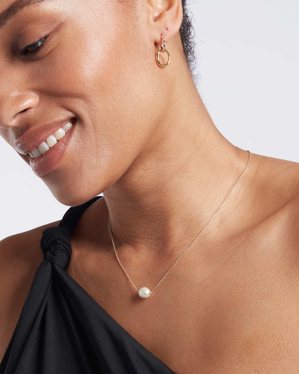 Single pearl pendant with star|silver, gold, rose gold|free gift wrap