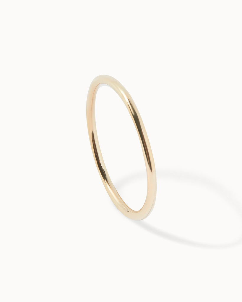 9ct Solid Gold Thin Band handmade in London by Maya Magal wedding jewellery brand