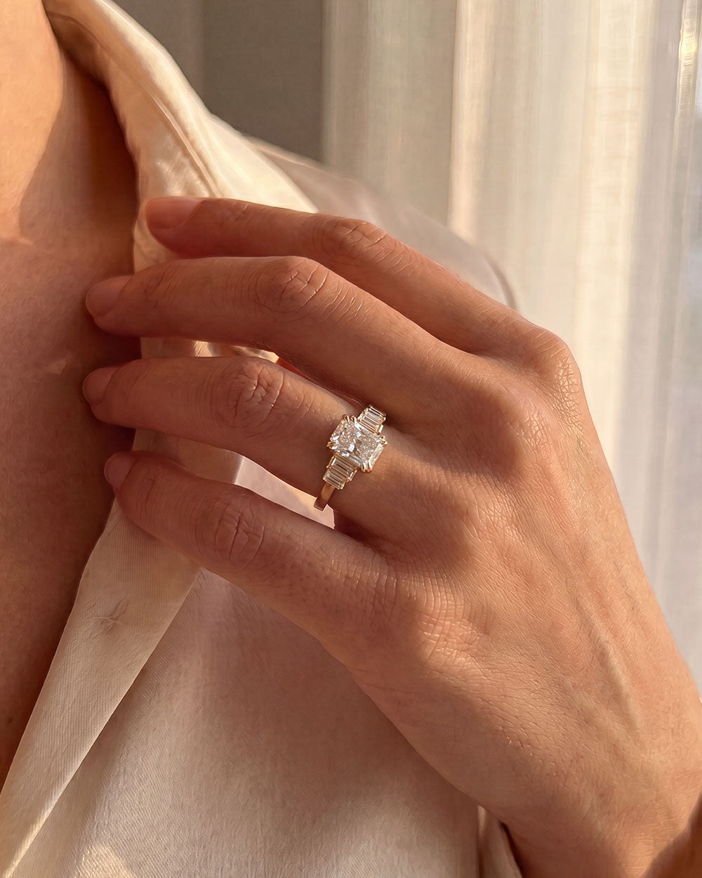 Lab Grown Diamond Geometric Five Stone Ring