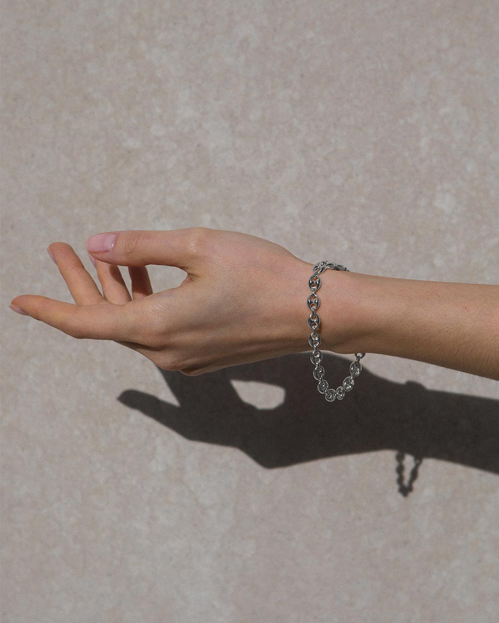 Sterling Silver Anchor Chain Bracelet | Modern Chain Bracelet