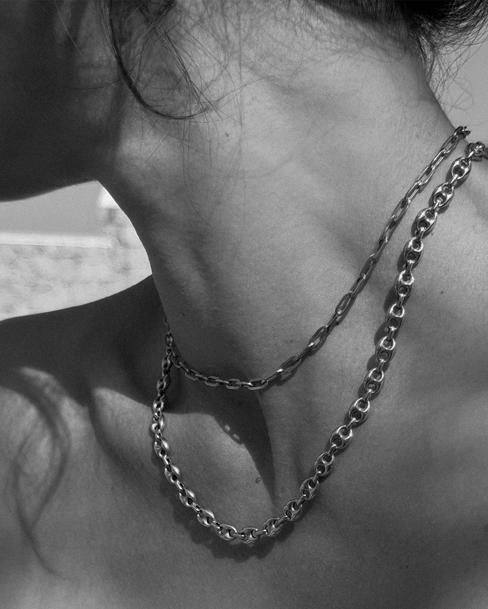 Solid Gold Anchor Chain Necklace