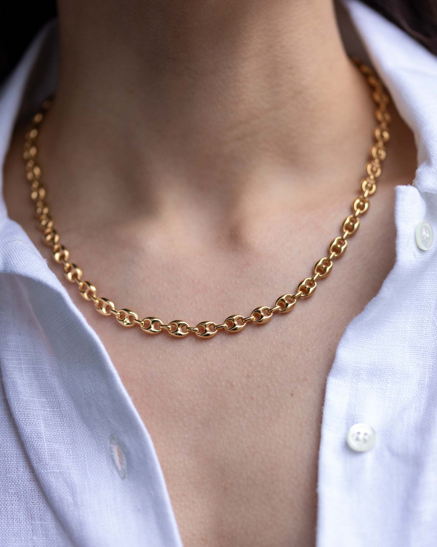 Solid Gold Anchor Chain