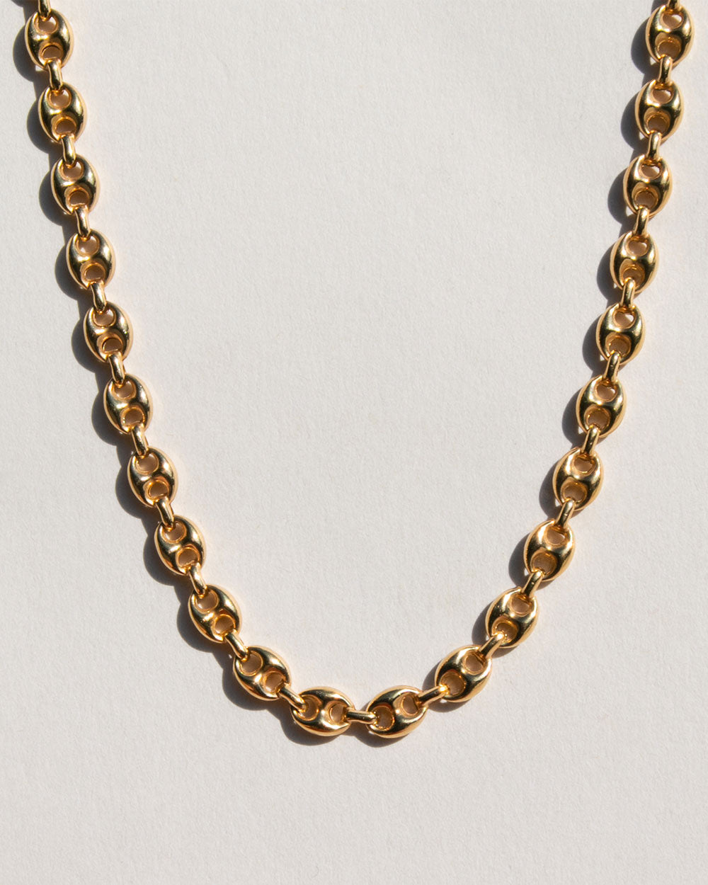 Solid Gold Anchor Chain Necklace