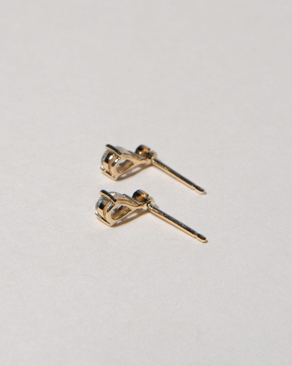 Aquamarine and Diamond Pear Drop Earrings 9 ct gold  back view 