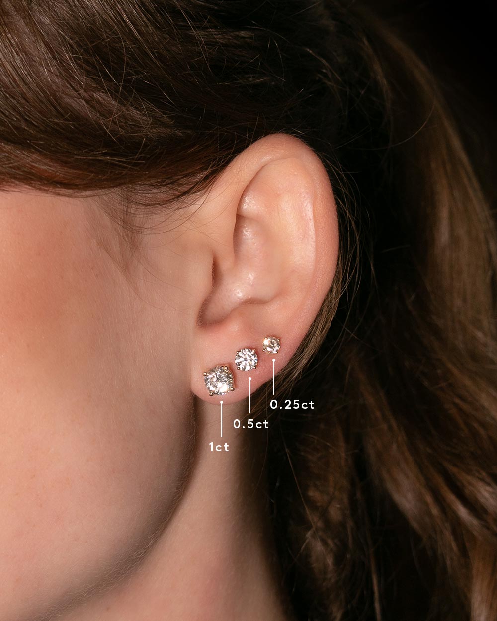 Astar Lab Grown Diamond Stud Earrings