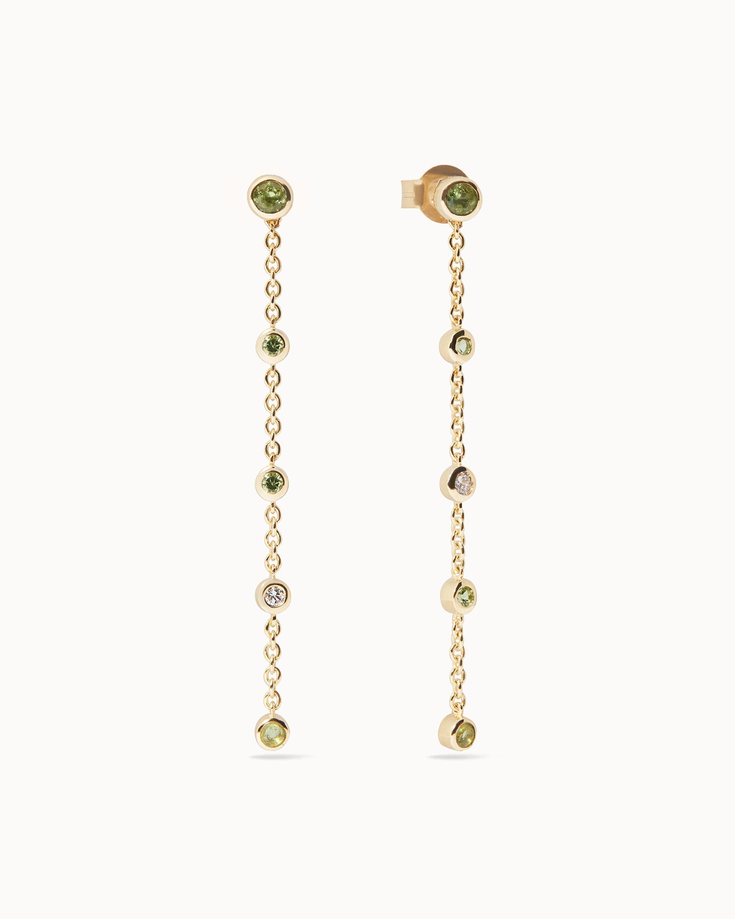 August Peridot Birthstone Drop Earrings