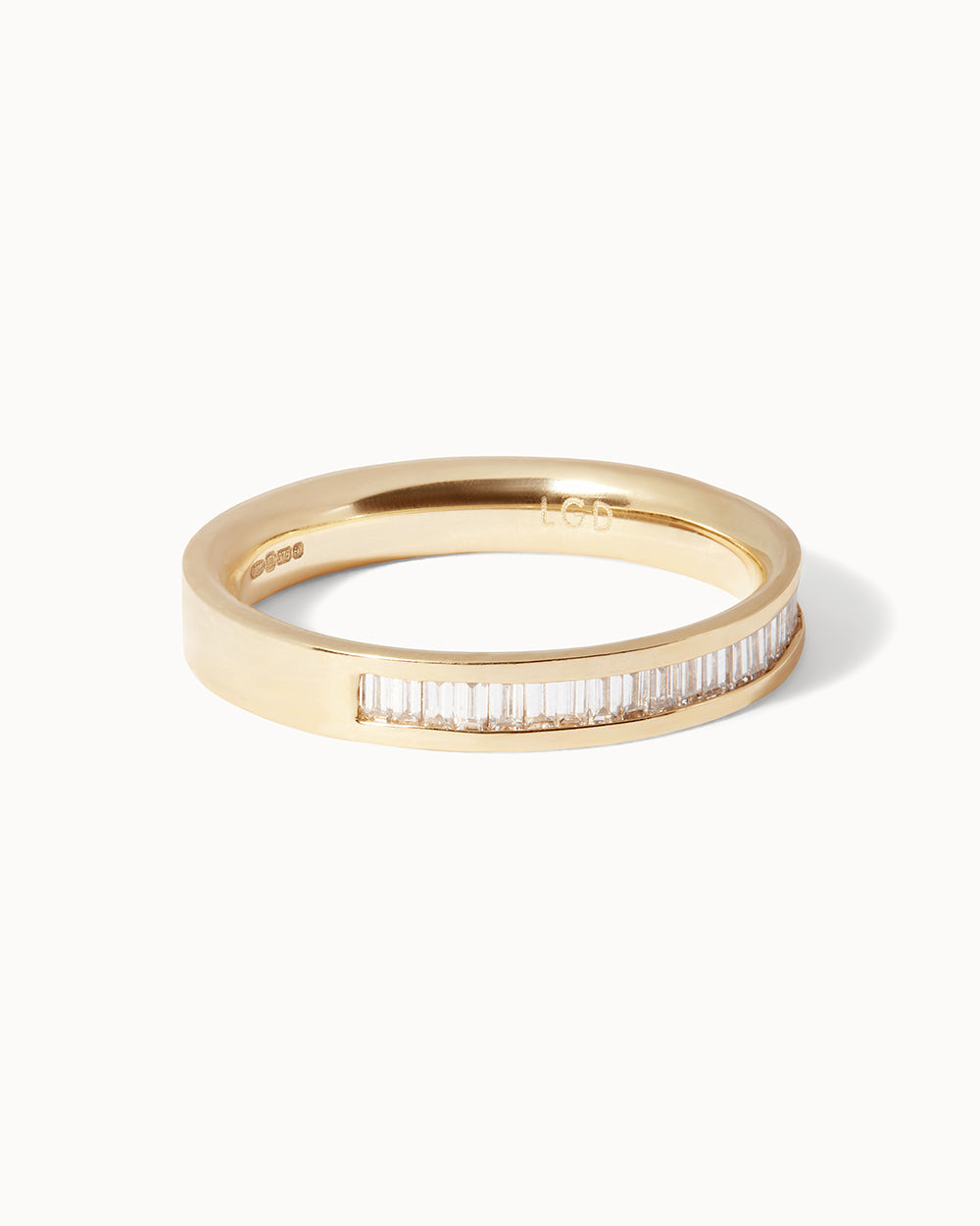 18ct Yellow Gold Baguette Diamond Channel Ring