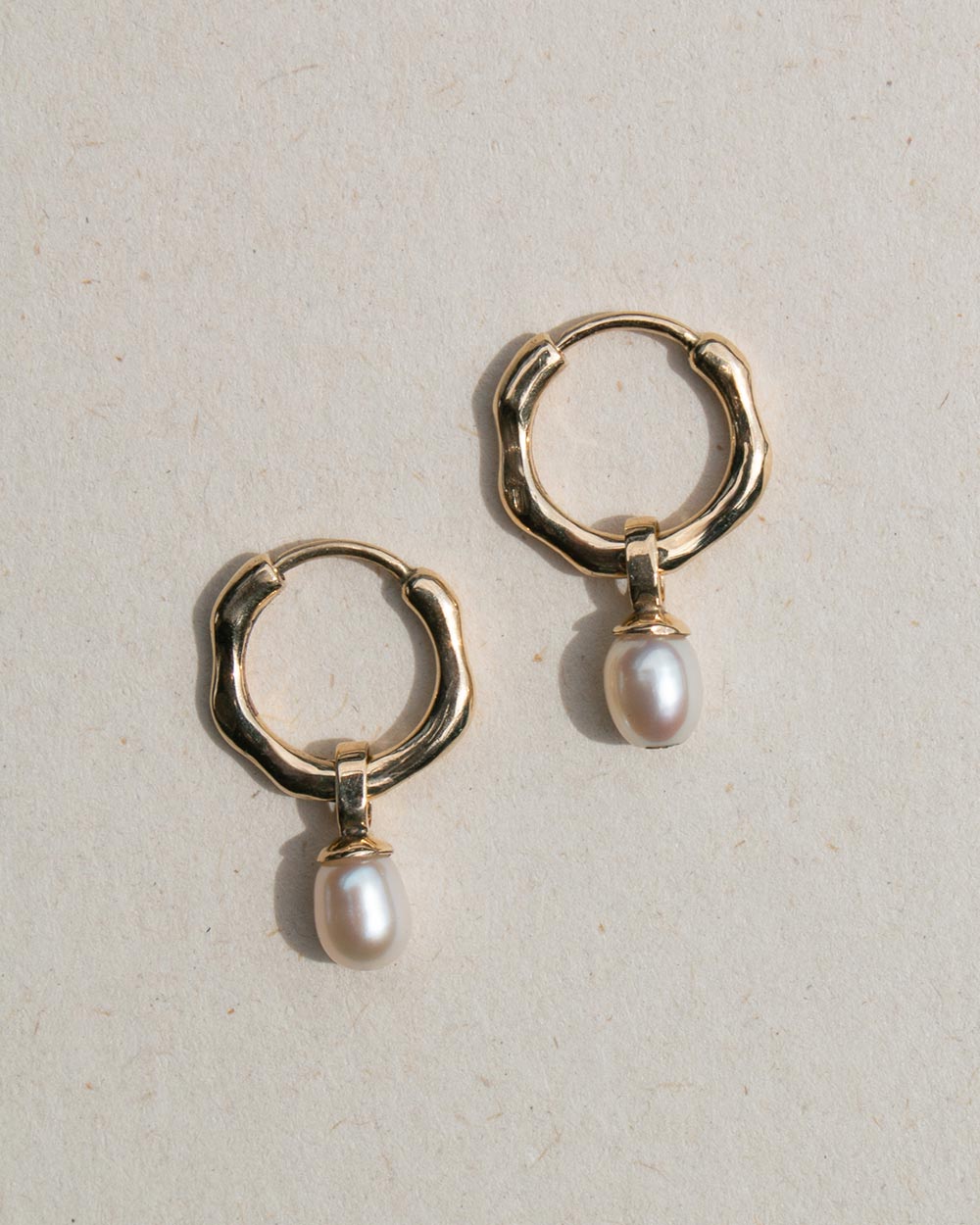 Baroque Pearl Hoop Earrings