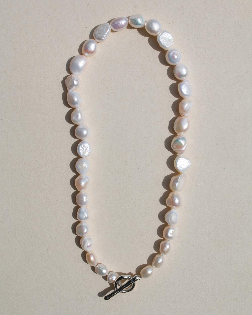 Baroque Pearl T-Bar Necklace