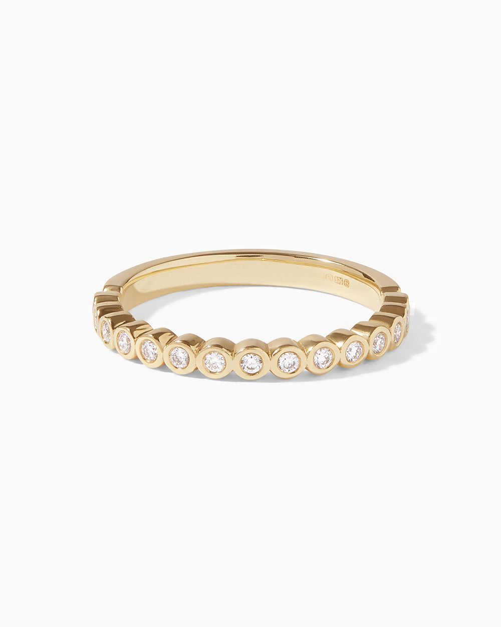 Bezel Diamond Half Eternity Ring