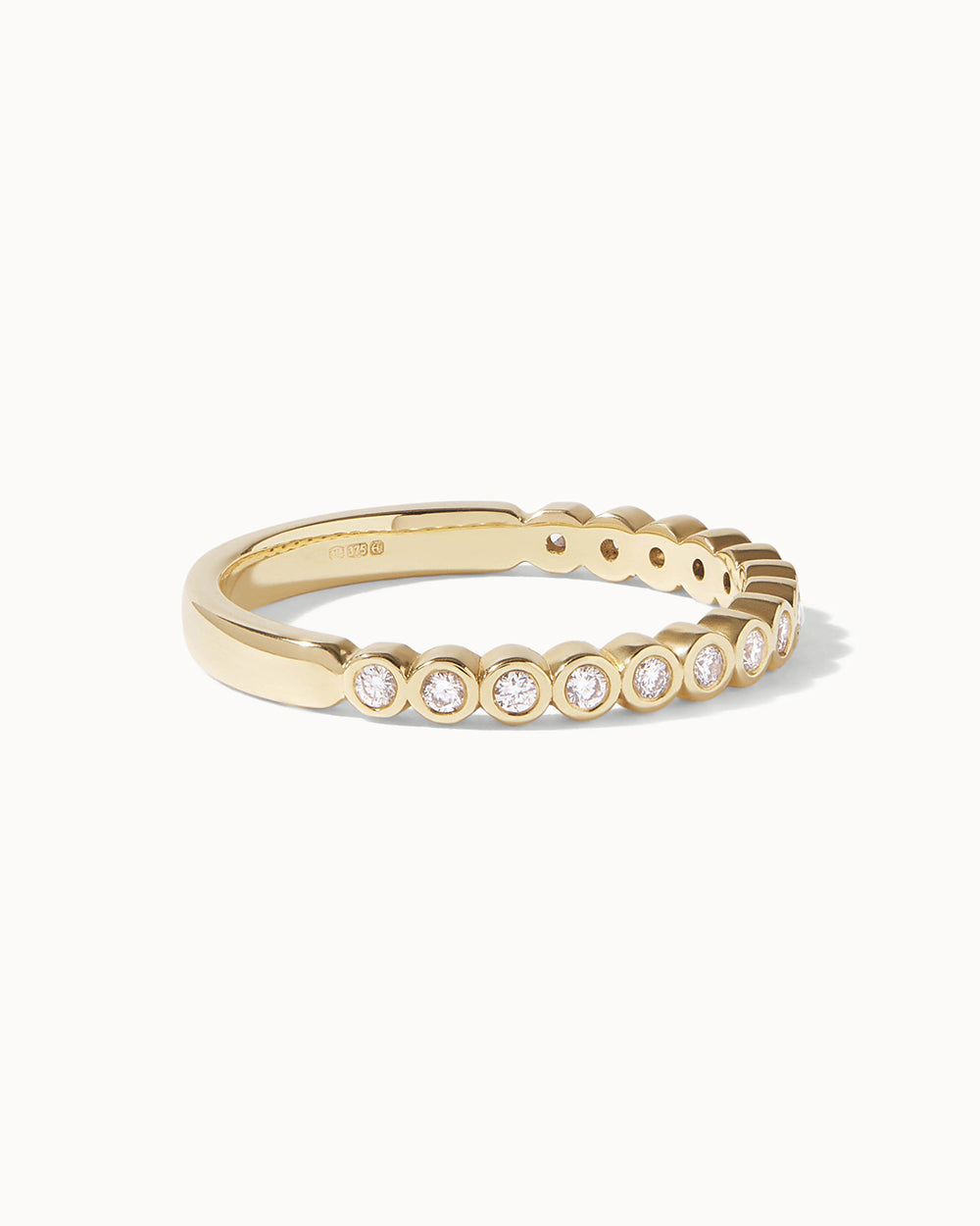Bezel Diamond Half Eternity Ring