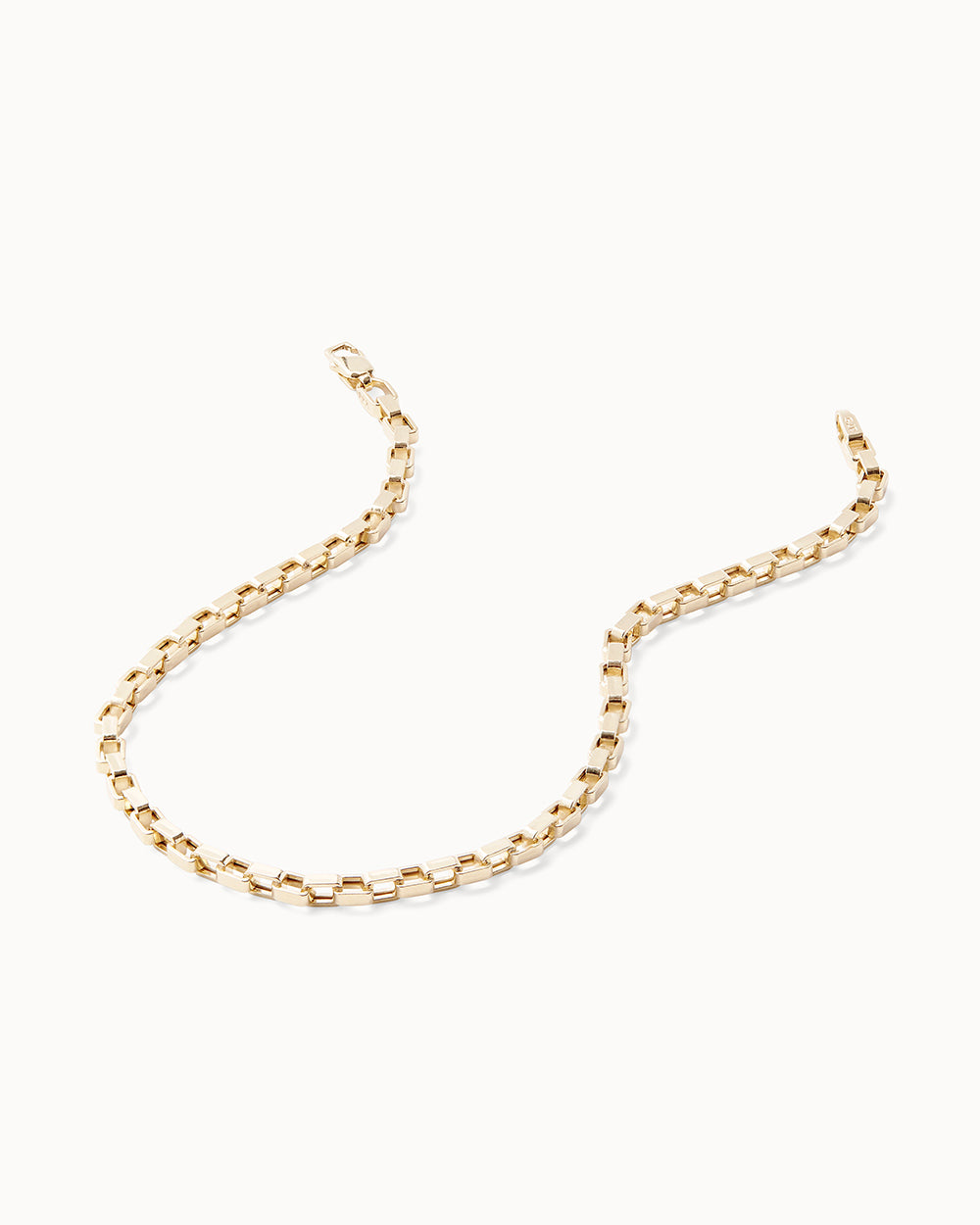 Box Chain Necklace and Bracelet Set