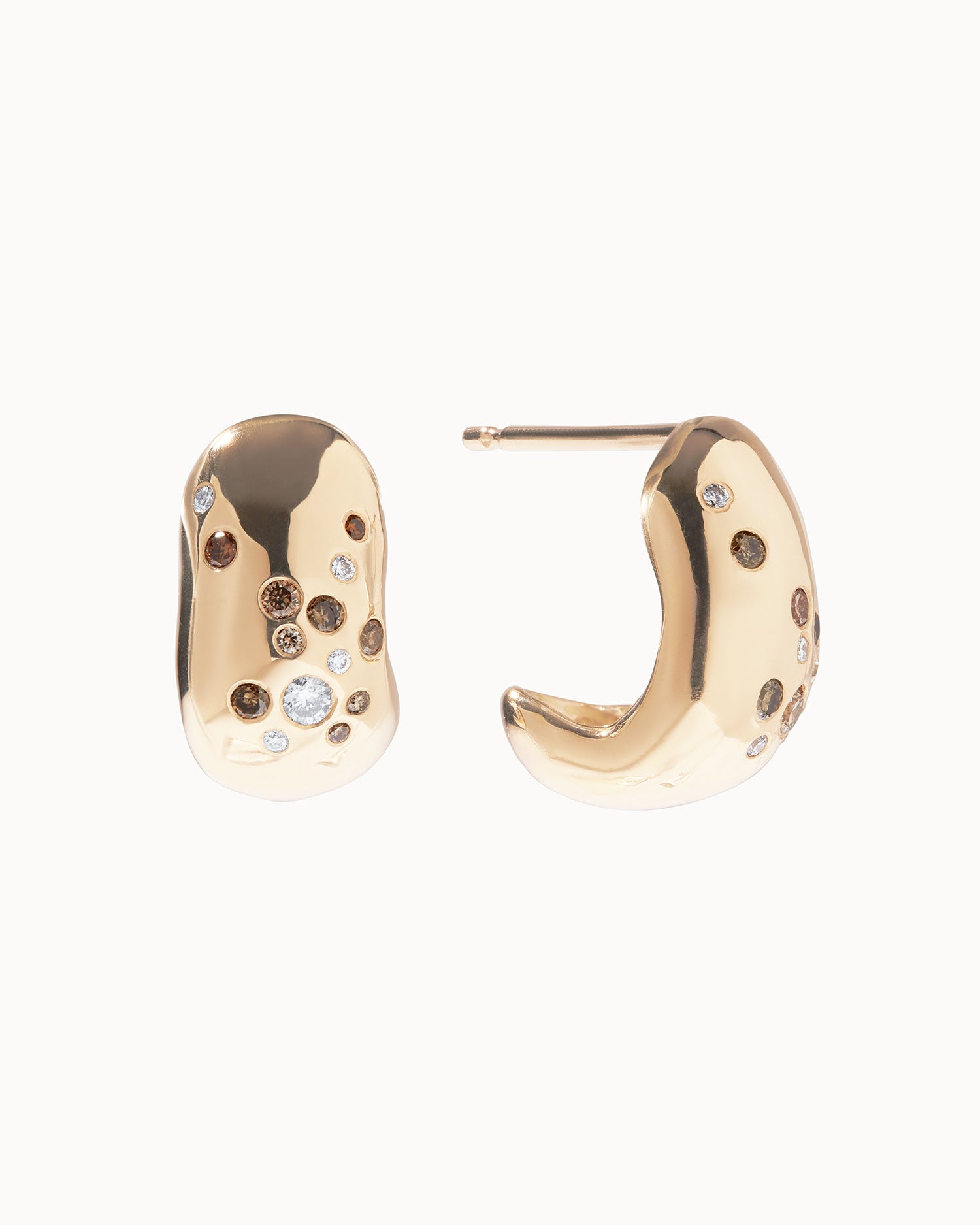 Celestial Diamond Huggie Hoop Earrings