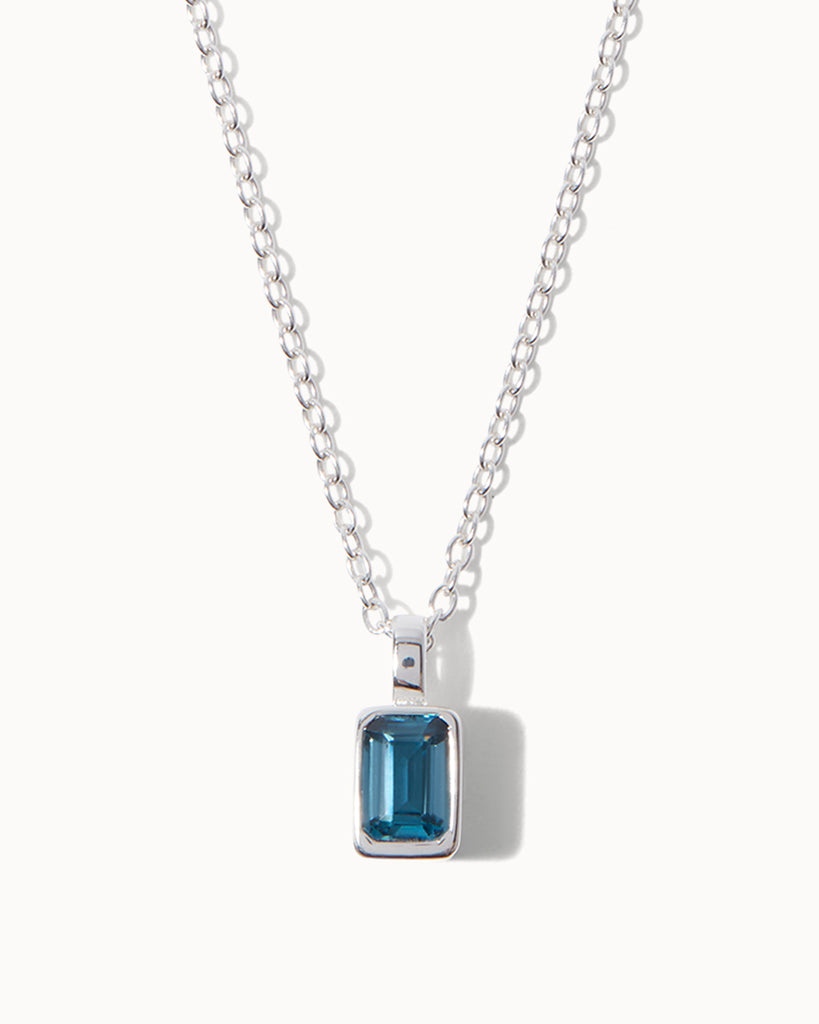 maya magal london london blue topaz and sterling silver pendant necklace