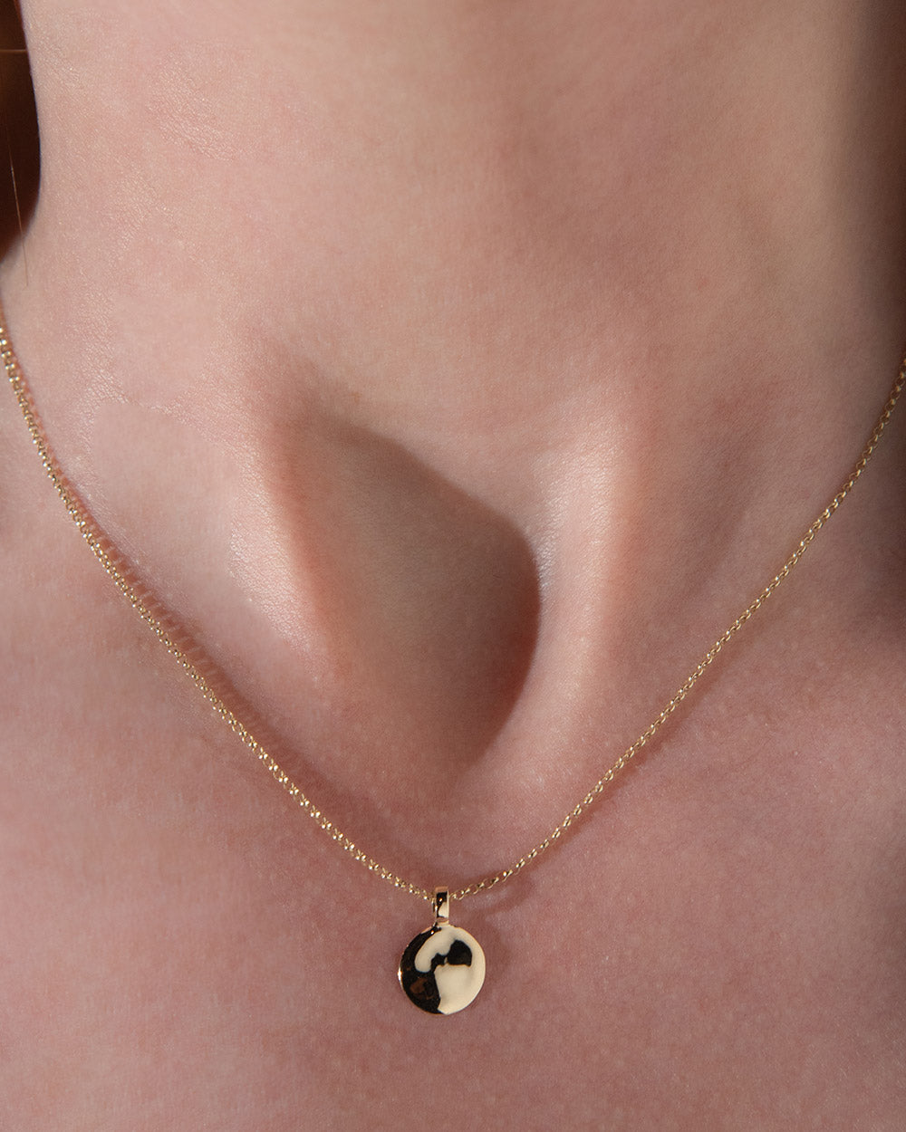 Organic Circle Charm Necklace