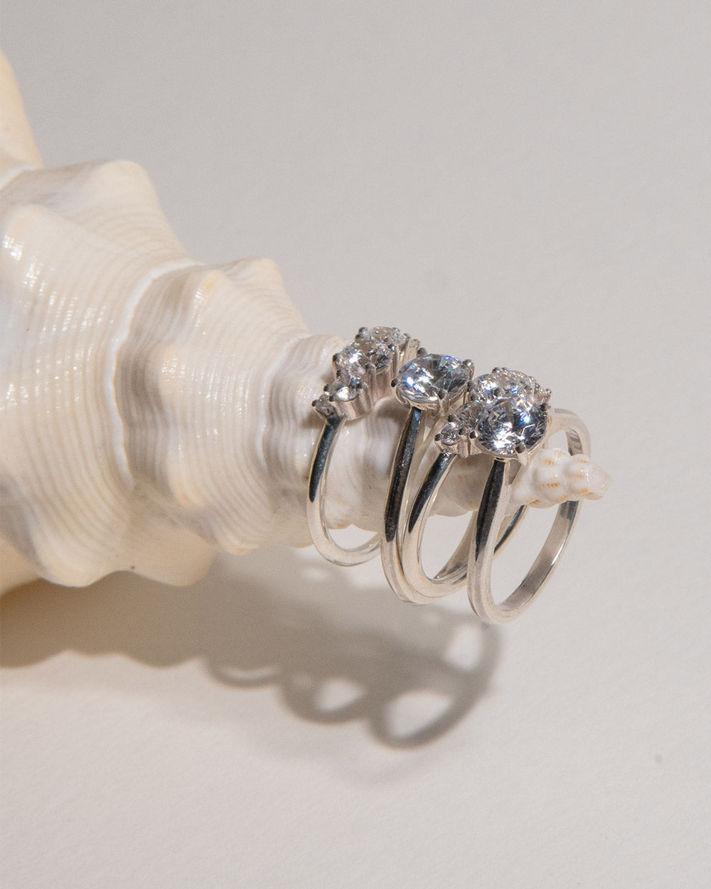Platinum Lab Grown 0.5ct Diamond Cluster Ring