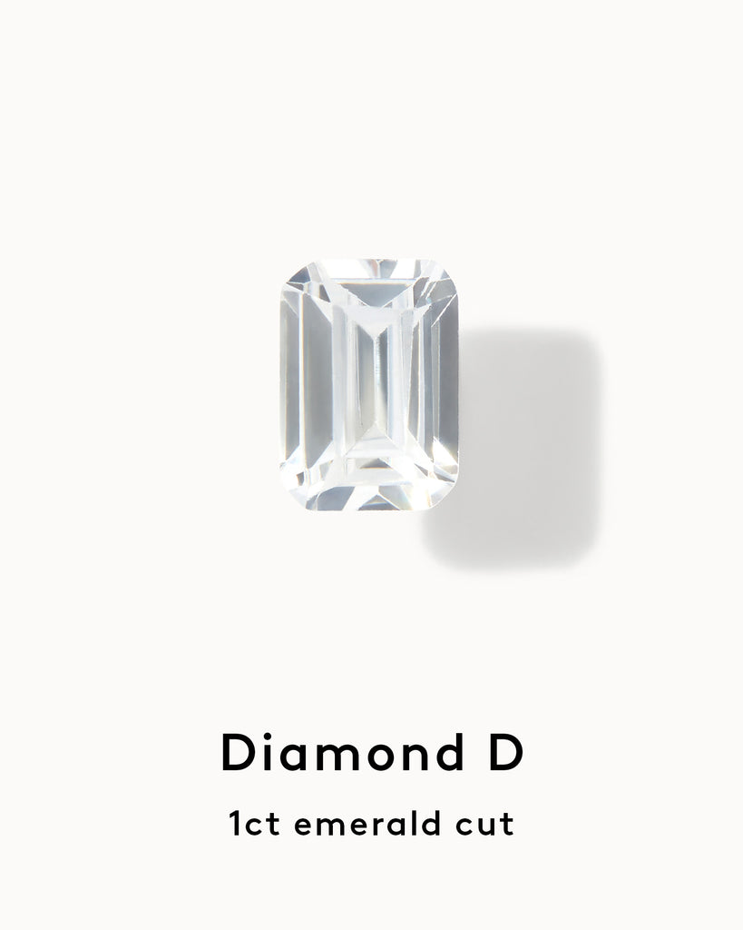 Lab-grown emerald cut diamond by Maya Magal London Bespoke jewellery