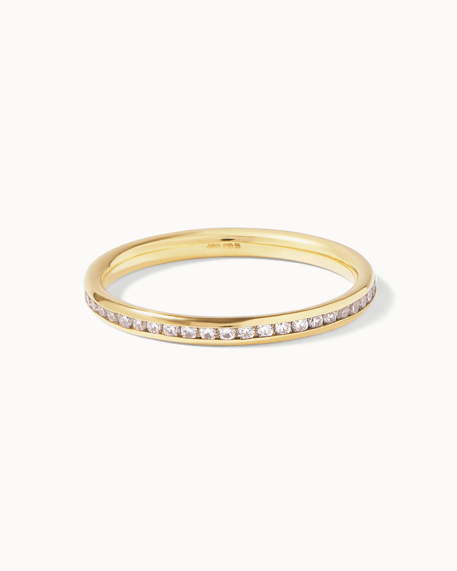 18ct Yellow Gold Diamond Half Eternity Court Ring