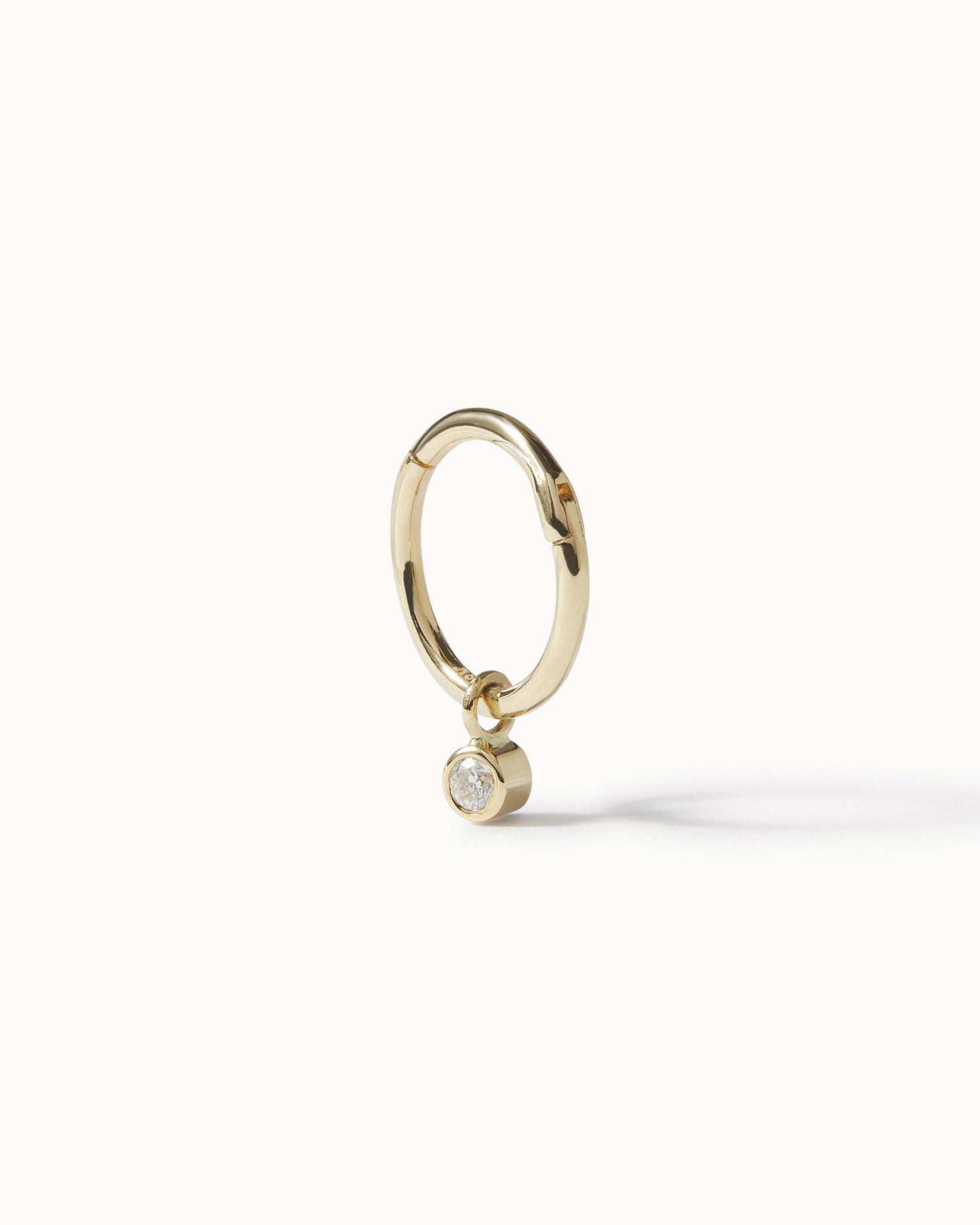 Solid Gold Diamond Cartilage Hoop