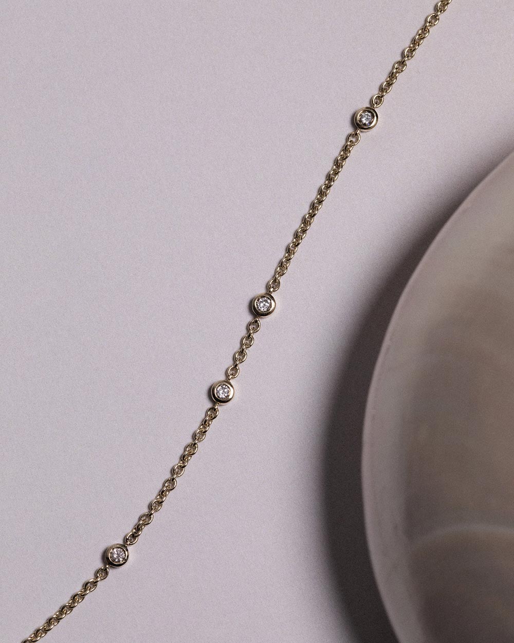 April Diamond Birthstone Station Bracelet