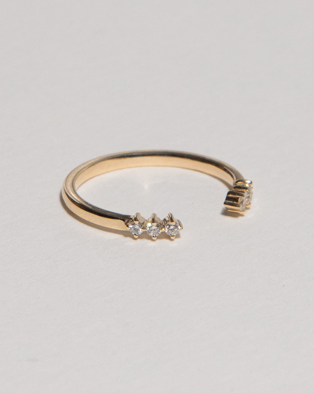 18ct Yellow Gold Diamond Trio Open Ring