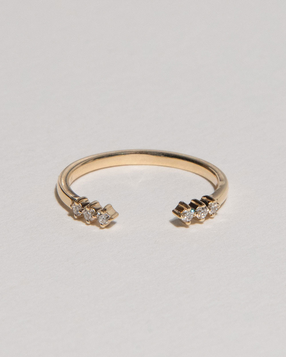 18ct Yellow Gold Diamond Trio Open Ring