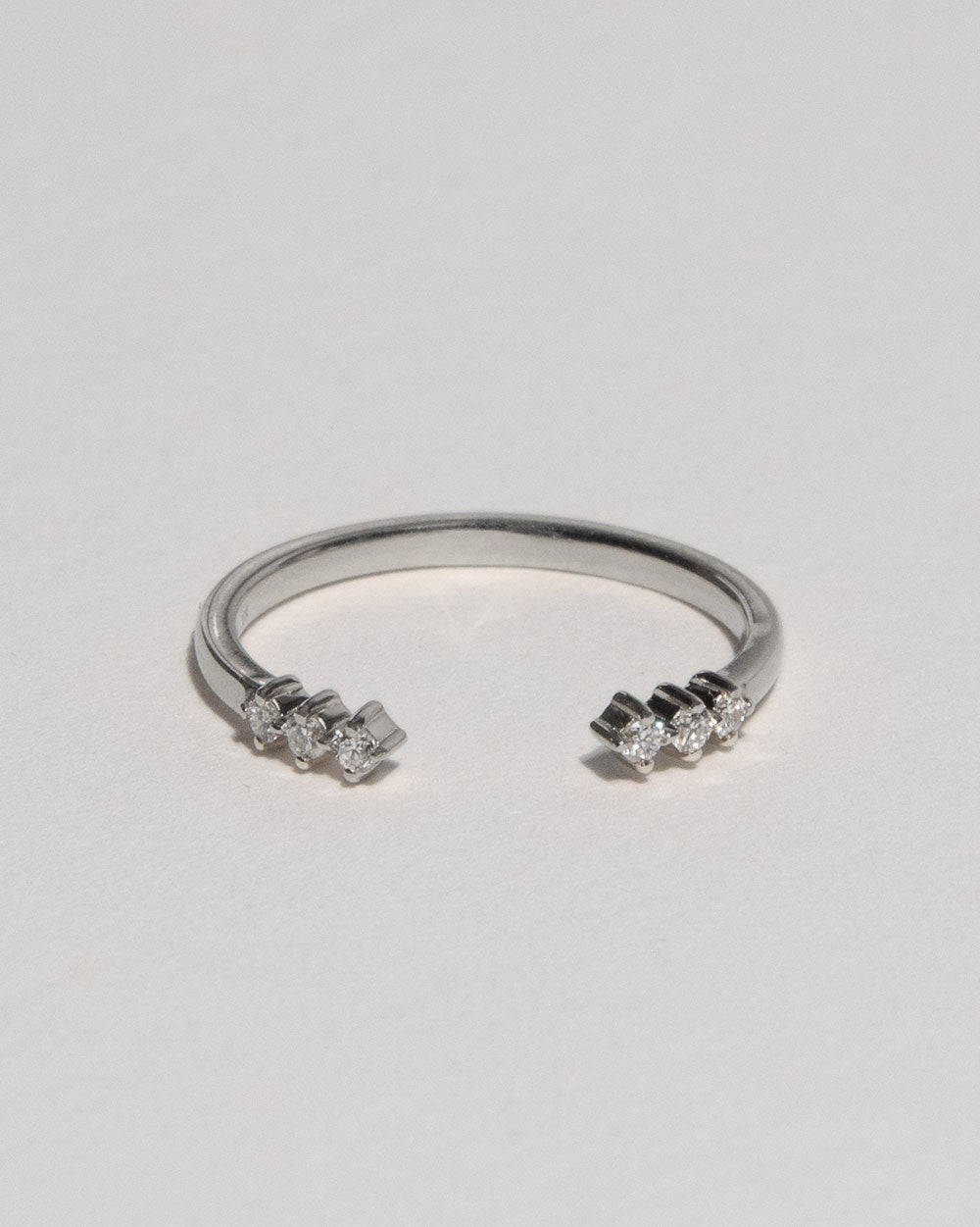 Platinum Diamond Trio Open Ring