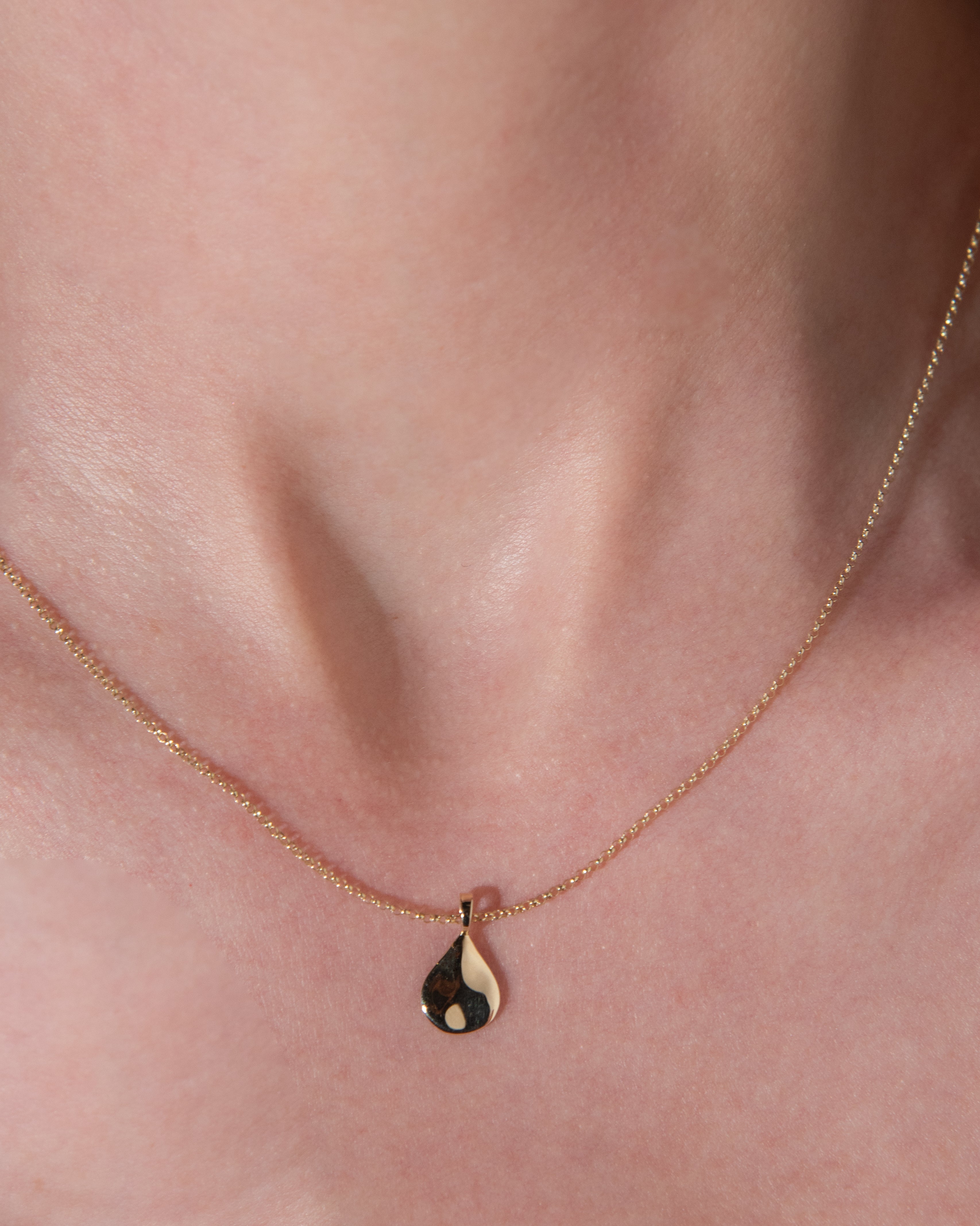 Organic Drop Charm Necklace