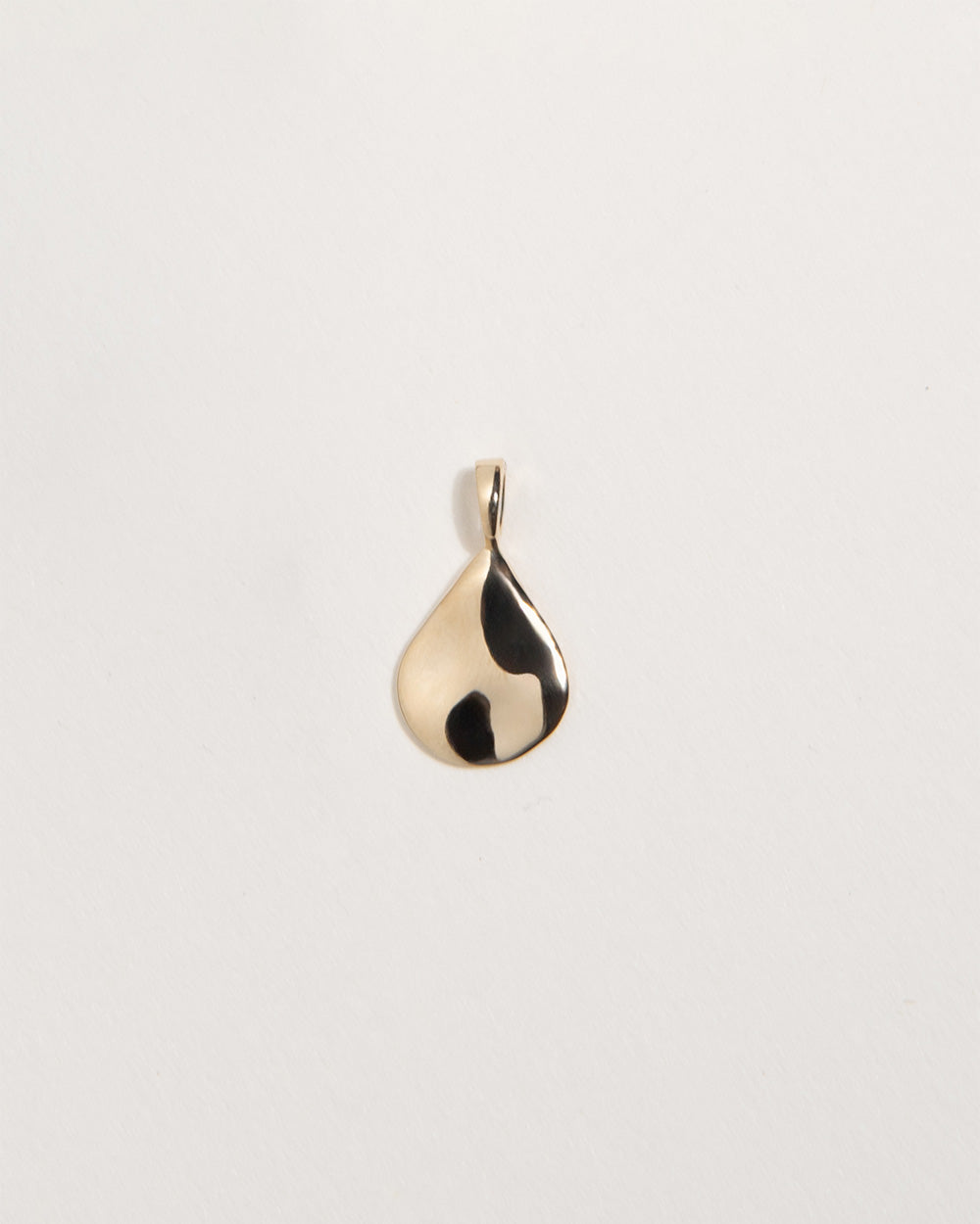 Solid Gold Drop Solid Gold Organic Drop Charm | Gold Charm Pendant | Maya Magal