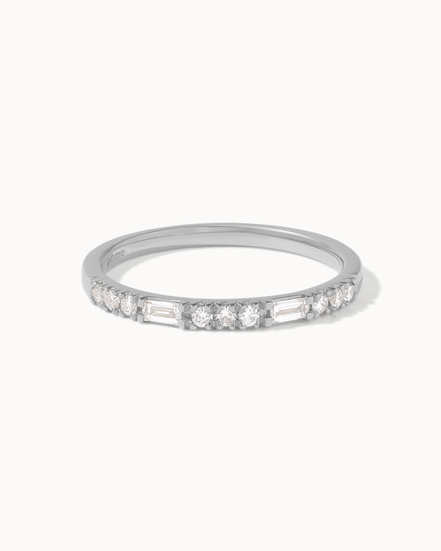 Platinum Dual Cut Diamond Ring