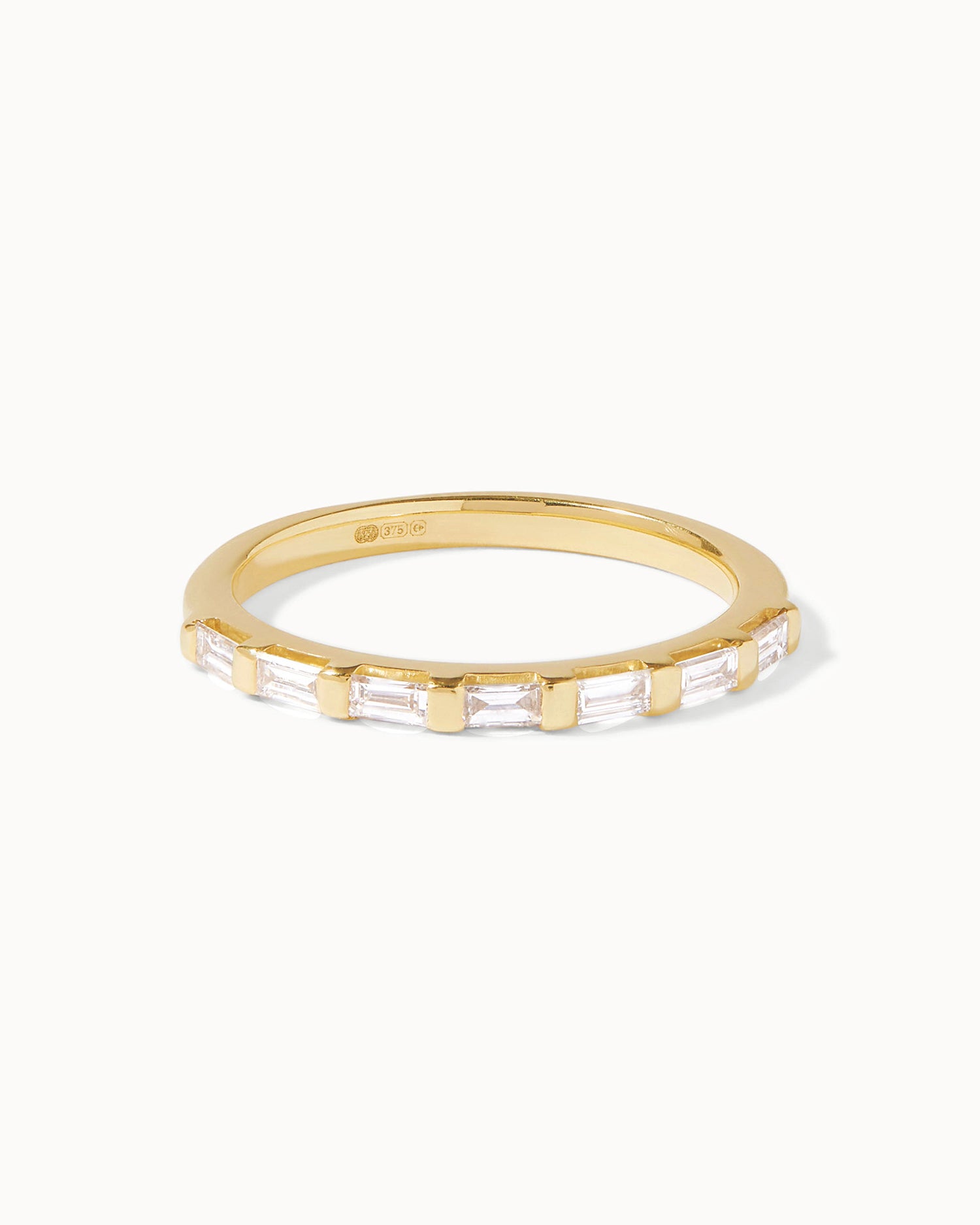 18ct Yellow Gold East to West Baguette Diamond Ring