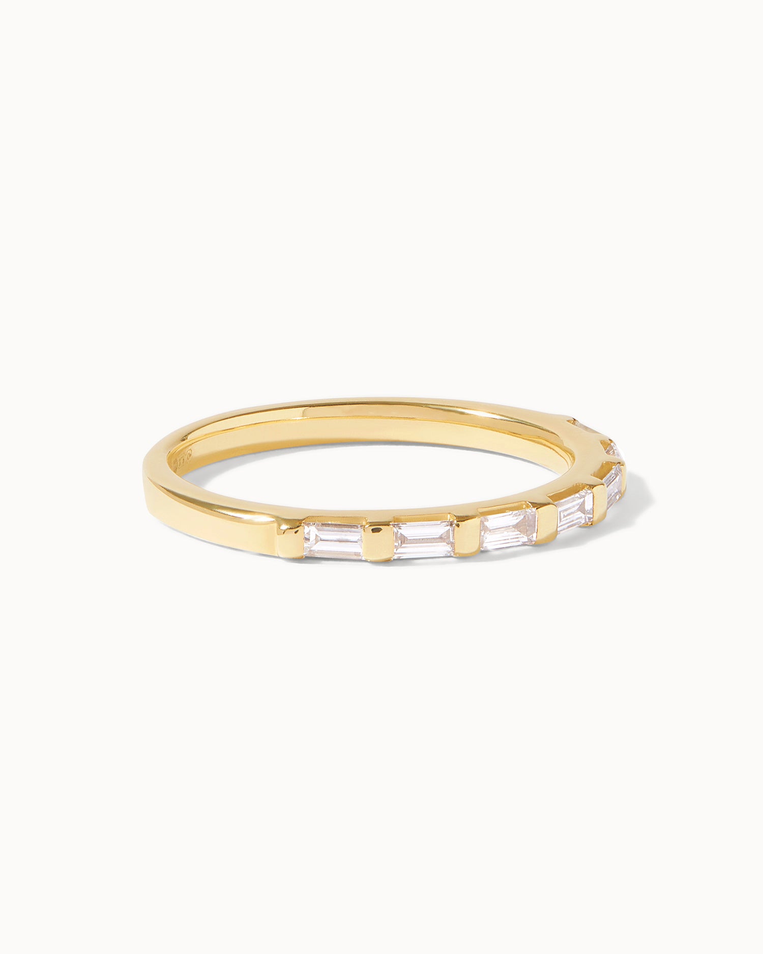 18ct Yellow Gold East to West Baguette Diamond Ring