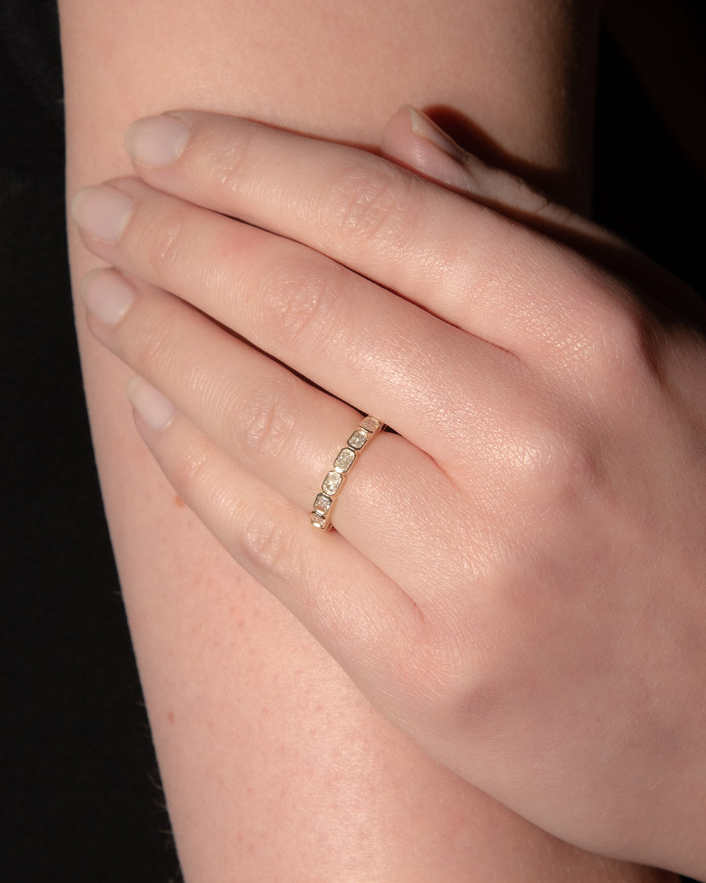 East-West Bezel Diamond Eternity Ring