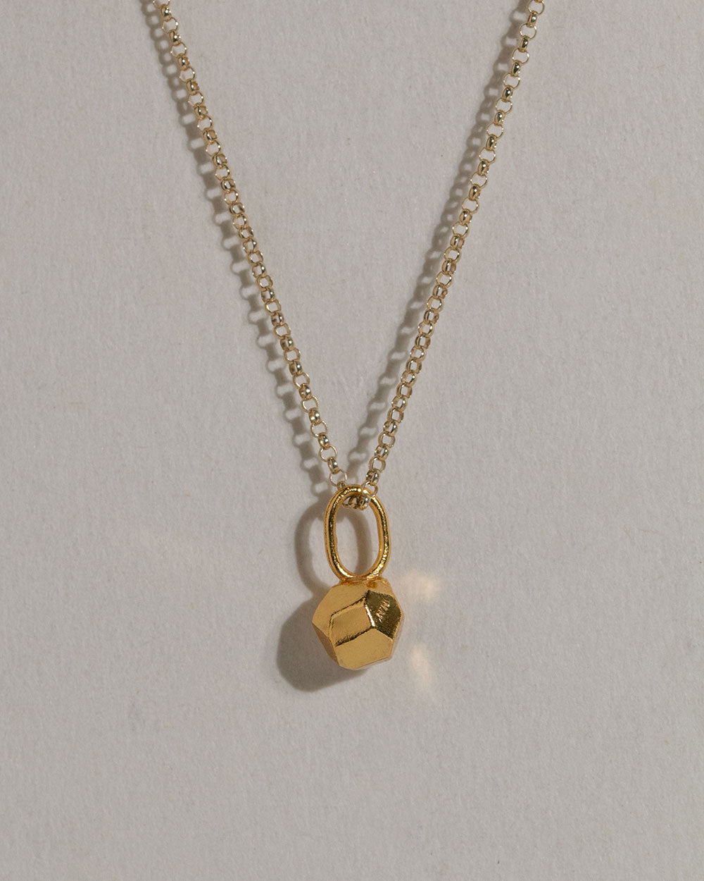 Faceted Pebble Charm