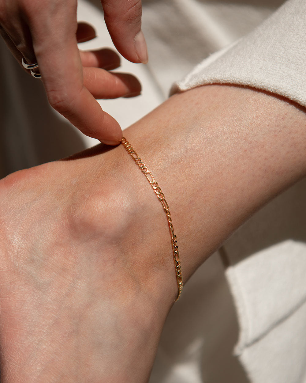 Flat Figaro Chain Anklet