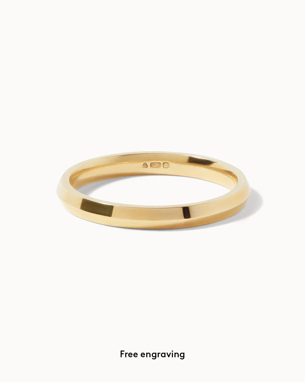 18ct Yellow Gold Fine Edge Ring - 2mm Band