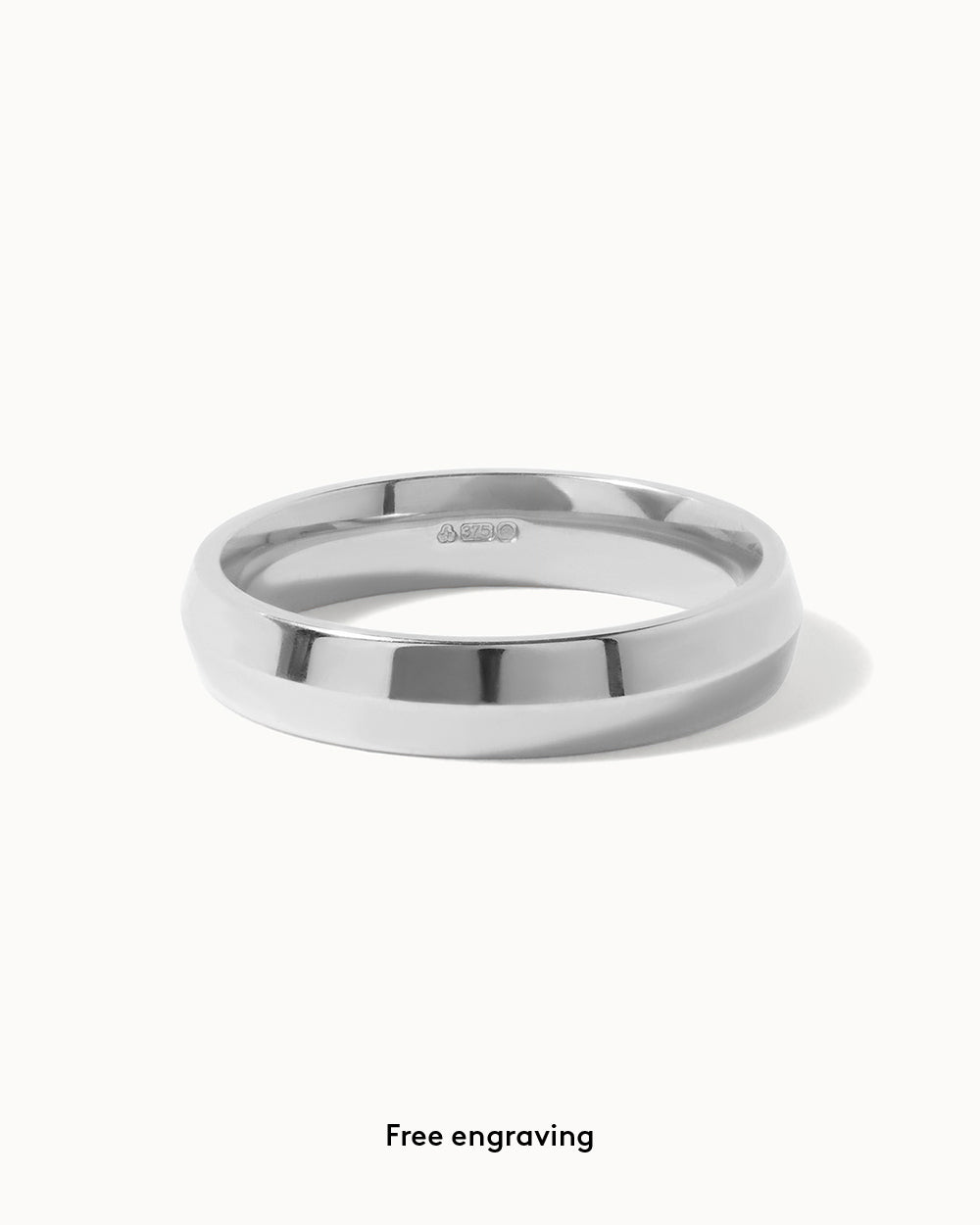 Platinum Fine Edge Ring - 4mm Band