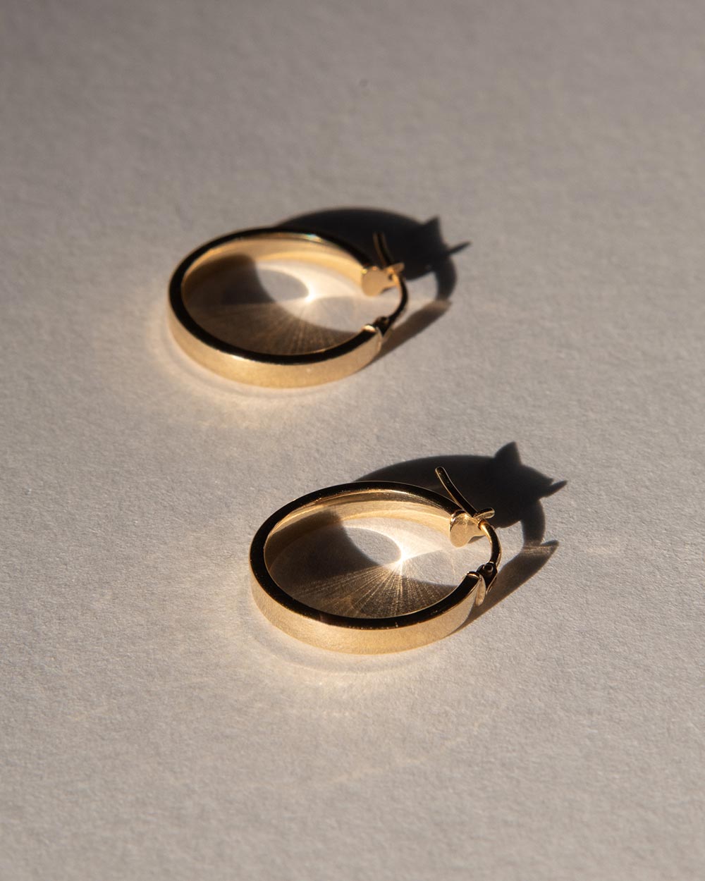 Flat Edge Hoop Earrings