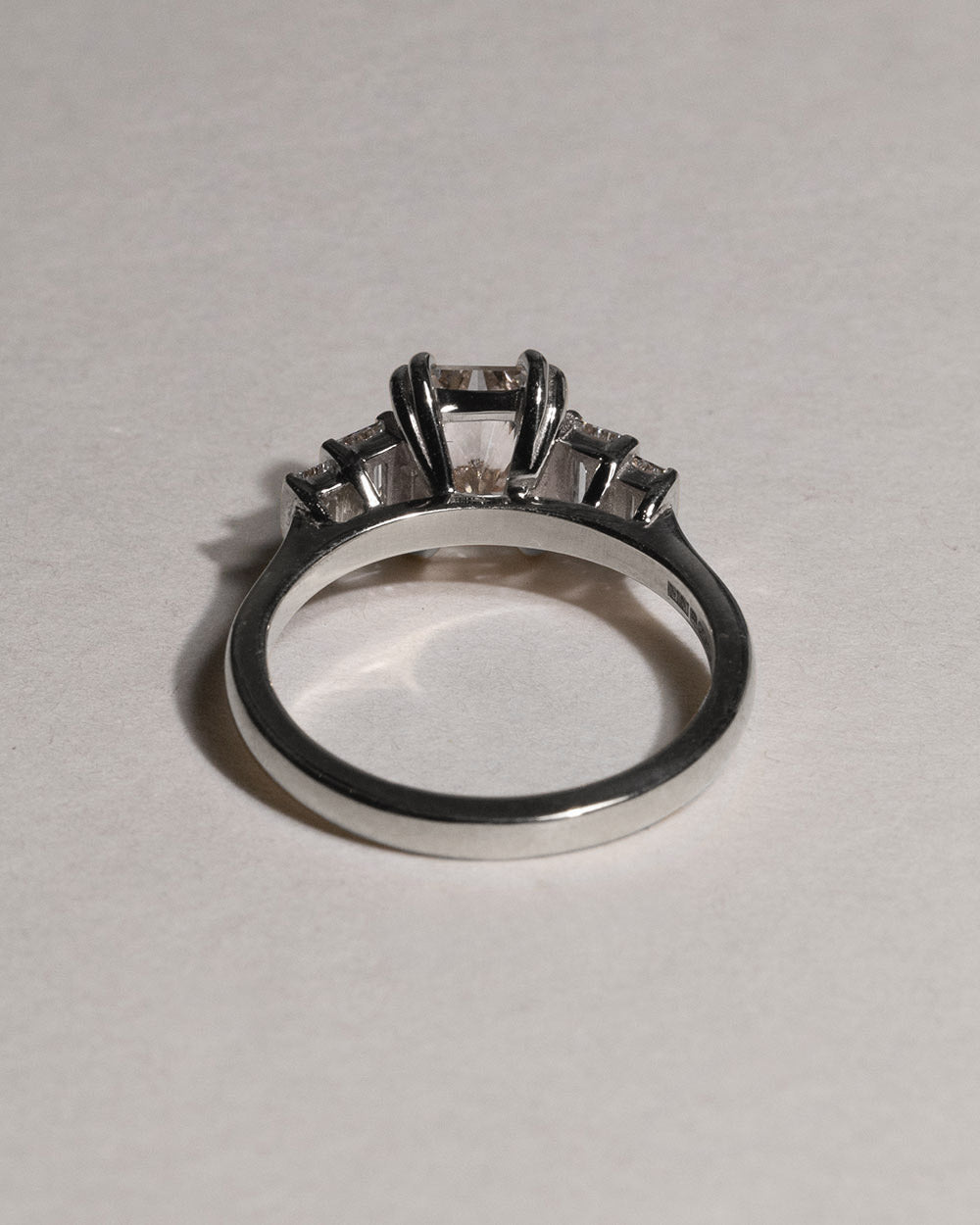Platinum Lab Grown Diamond Geometric Five Stone Ring