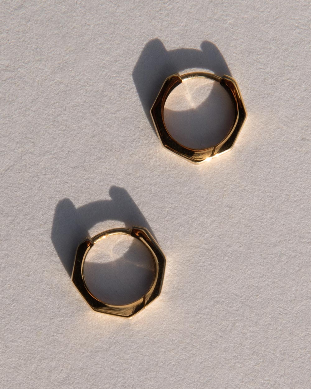 Hexagon Hoop Earrings